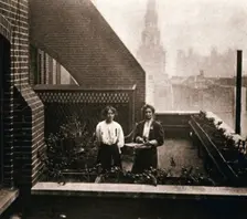 Emmeline and Christabel Pankhurst, British suffragettes, London, 12 October 1908. Creator: Unknown