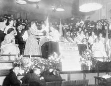 Emmeline Pankhurst, Langham Place, London, 14th January 1909. Creator: Unknown