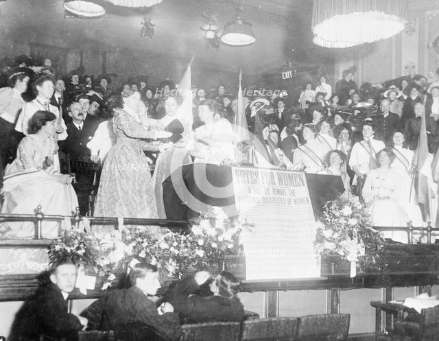 Emmeline Pankhurst, Langham Place, London, 14th January 1909. Creator: Unknown.