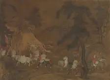 Emperor Xuanzong's Flight to Shu, mid-12th century. Creator: Unknown