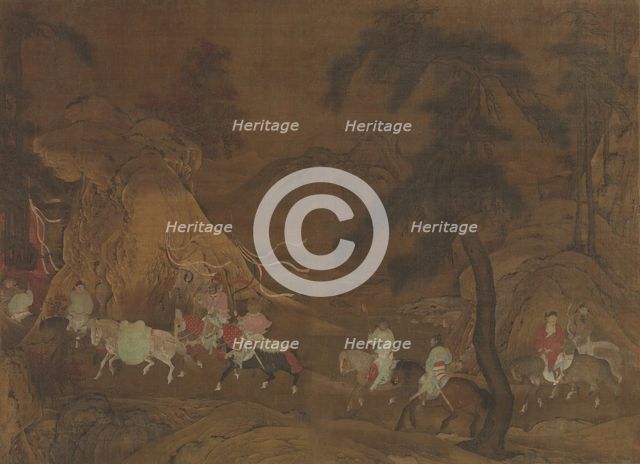 Emperor Xuanzong's Flight to Shu, mid-12th century. Creator: Unknown.