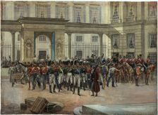Emperor Alexander I in the courtyard of the Talleyrand's house in Paris