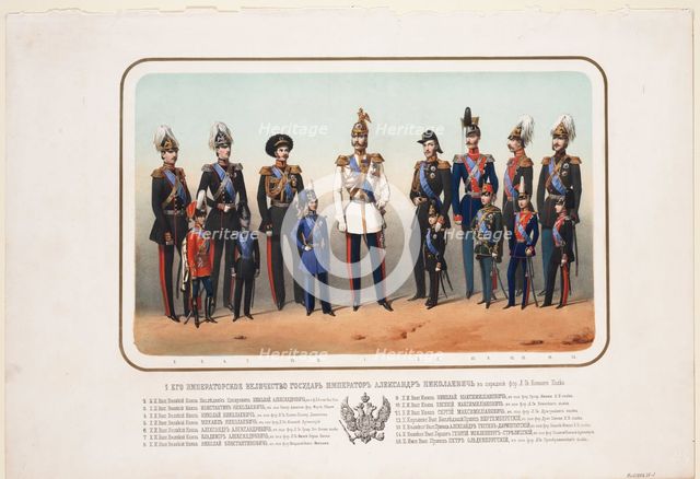 Emperor Alexander II in the gala uniform of the Life Guard Cavalry Regiment, 1856. Artist: Anonymous  