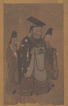 Emperor and Two Attendants. Creator: Unknown