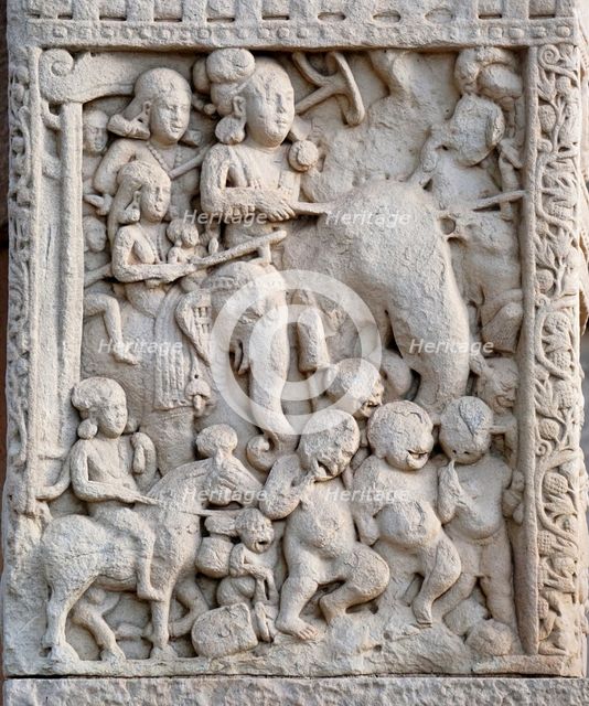 Emperor Ashoka the Great on Elephant, 1st century BC.