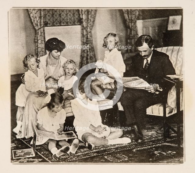 Emperor Charles I and his family in exile, 1920s. Creator: Anonymous.