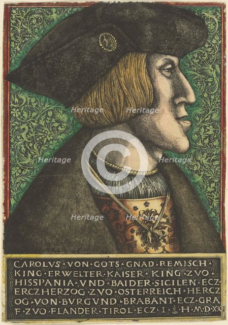 Emperor Charles V, 1520 (1521?). Creator: Daniel Hopfer.