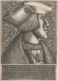 Emperor Charles V, 1520 (or 1521?). Creator: Daniel Hopfer
