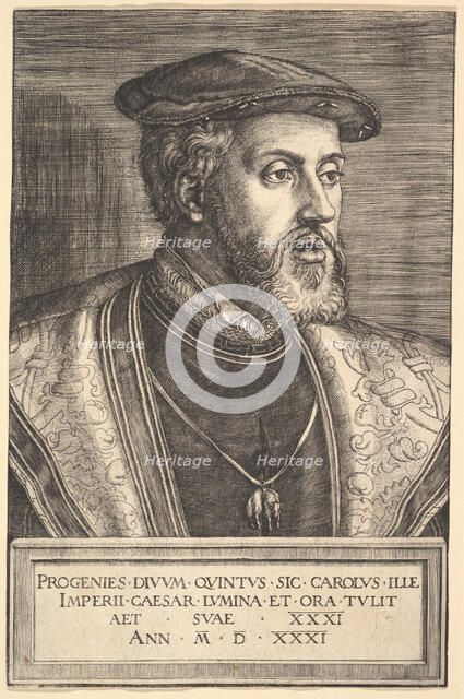 Emperor Charles V, 16th century. Creator: Barthel Beham.