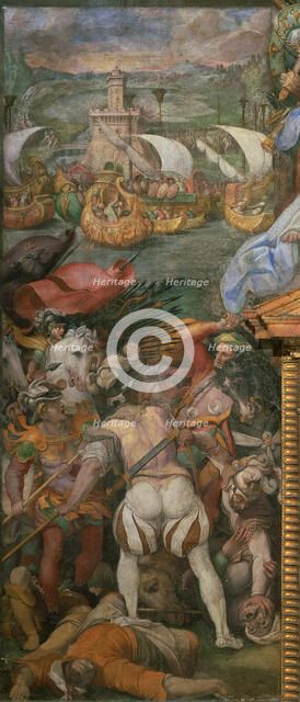 Emperor Charles V Captures Tunis, c. 1565. Creator: Zuccari, Taddeo (1529-1566).