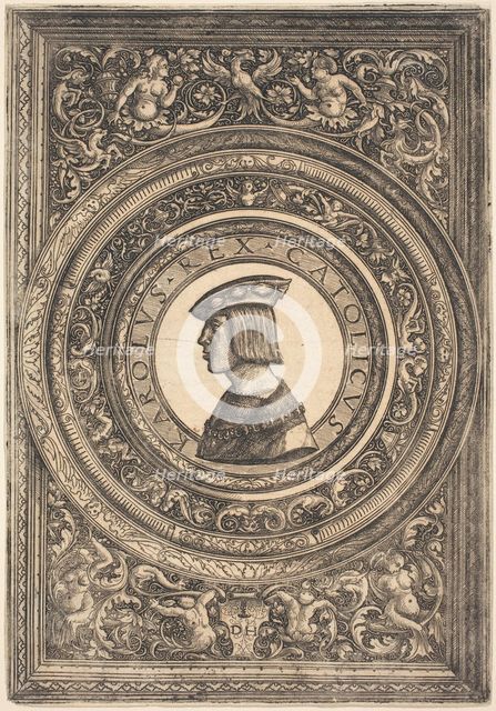 Emperor Charles V, c. 1519. Creator: Daniel Hopfer.