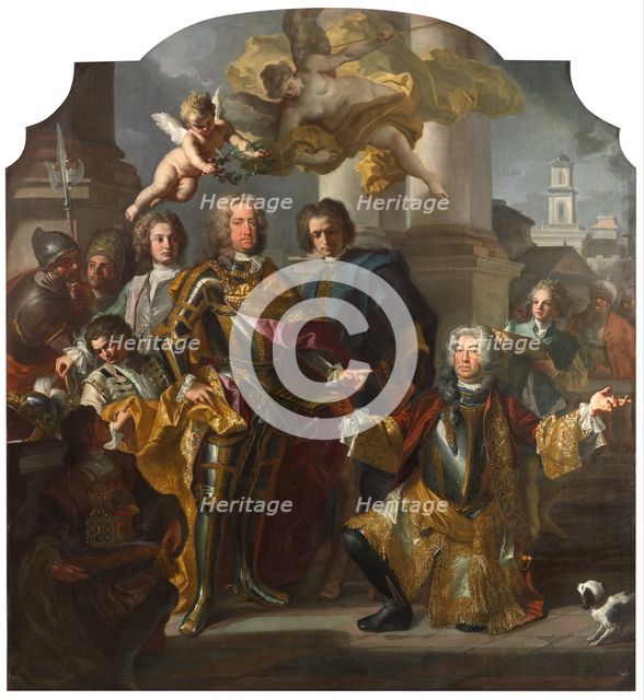 Emperor Charles VI and Count Gundacker von Althan, 1728. Artist: Solimena, Francesco (1657-1747)