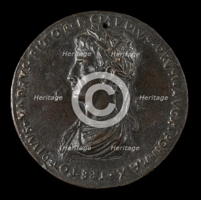 Emperor Claudius, 10 B.C.-54 A.D., Emperor 41-54 [obverse], c. 1440s/1450s. Creator: Varrone Belferdino.