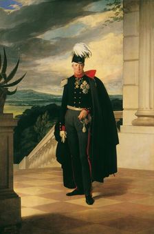 Emperor Franz I of Austria (1768-1835) in Prussian General Uniform, 1834. Creator: Amerling, Friedrich Ritter von (1803-1887)