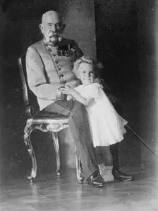 Emperor Franz Josef and Archduke Franz Joseph Otto (2d heir to throne), between c1910 and c1915. Creator: Bain News Service