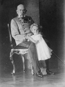 Emperor Franz Josef and Archduke Franz Joseph Otto (2d heir to throne), between c1910 and c1915. Creator: Bain News Service