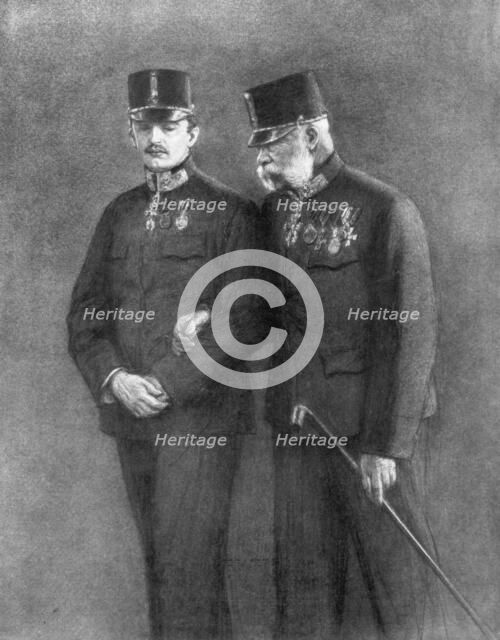 Emperor Franz Josef I of Austria and Archduke Charles Habsburg, (1926). Artist: Unknown