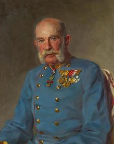 Emperor Franz Joseph I in the uniform of an Austrian field marshal, 1916. Creator: John Quincy Adams