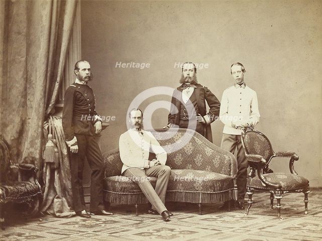 Emperor Franz Joseph I of Austria with his brothers, 1864. Creator: Anonymous.