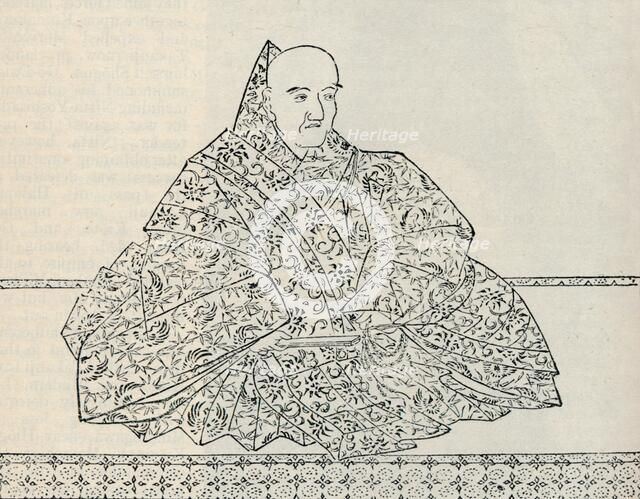 Emperor Go-Uda of Japan, in whose reign the Mongol Armada was destroyed, 1907. Artist: Unknown.