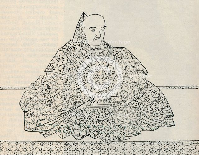 Emperor Go-Uda of Japan, in whose reign the Mongol Armada was destroyed, 1907. Artist: Unknown.