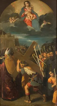 Emperor Heraclius returns the True Cross to Jerusalem