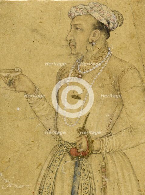 Emperor Jahangir (image 2 of 2), between 1620 and 1625. Creators: Manohar, Abu al-Hasan.
