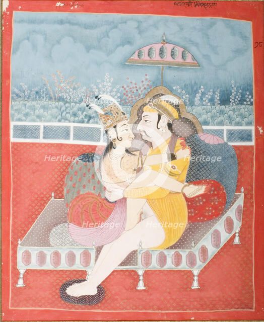 Emperor Jahangir (reigned 1605-1627) and Empress Nur Jahan in Union (image 1 of 2), c1830. Creator: Unknown.