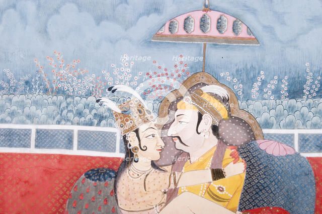 Emperor Jahangir (reigned 1605-1627) and Empress Nur Jahan in Union (image 2 of 2), c1830. Creator: Unknown.