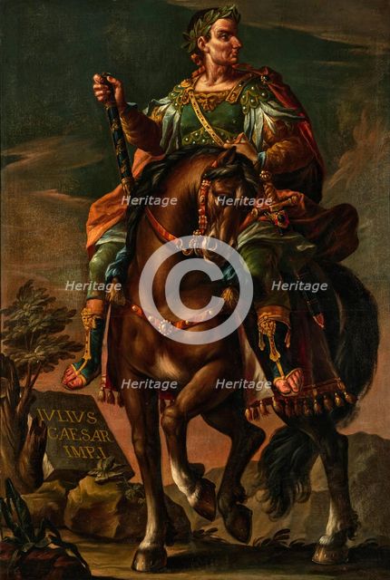 Emperor Julius Caesar on horseback. Creator: Stradanus (Straet, van der), Johannes, (Follower)  .