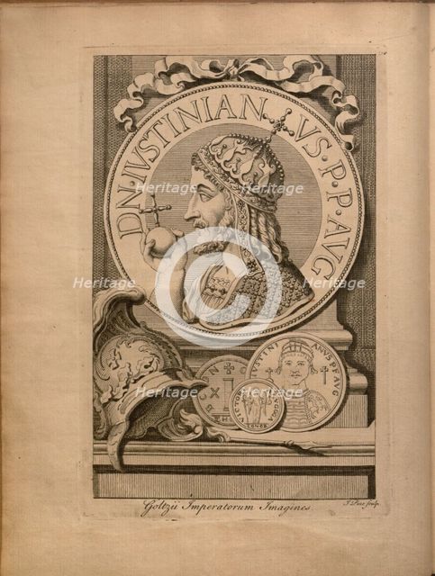 Emperor Justinian I. From: Jurisprudentia Philologica, Sive Elementa Juris Civilis, 1744.