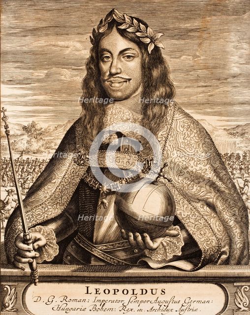 Emperor Leopold I (1640-1705) (From: Schauplatz des Krieges), 1675. Creator: Anonymous.