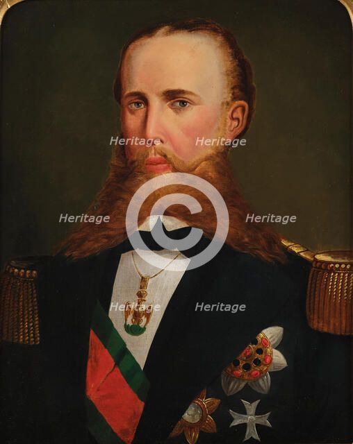 Emperor Maximilian of Mexico in naval uniform, ca 1865. Creator: Anonymous.