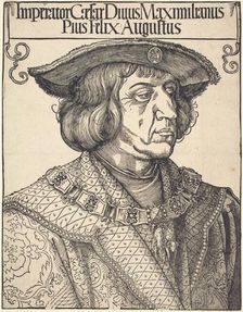 Emperor Maximilian I, c. 1518. Creator: Albrecht Durer