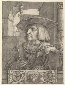 Emperor Maximillian I, 1520. Creator: Lucas van Leyden