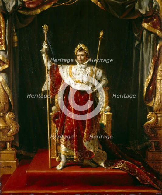 Emperor Napoleon I in His Imperial Robes, 1805. Creator: David, Jacques Louis (1748-1825).