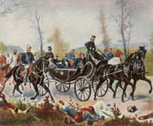 Emperor Napoleon is taken to see the king by Bismarck, 2 September 1870, (1936). Creator: Unknown