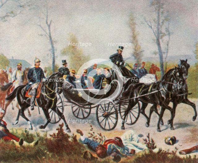 Emperor Napoleon is taken to see the king by Bismarck, 2 September 1870, (1936). Creator: Unknown.