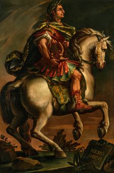 Emperor Nero on horseback. Creator: Stradanus (Straet, van der), Johannes, (Follower)