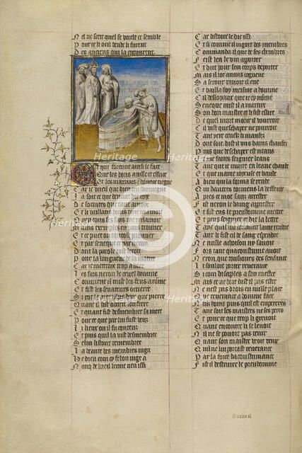 Emperor Nero Ordering Seneca's Veins Slashed; Roman de la Rose, about 1405. Creator: Unknown.