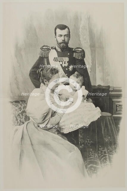 Emperor Nicholas II of Russia, Empress Alexandra Fyodorovna of Russia and Grand Duches..., 1896. Creator: Anonymous.