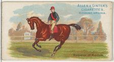 Emperor Norfolk, from The World's Racers series (N32) for Allen & Ginter Cigarettes, 1888. Creator: Allen & Ginter