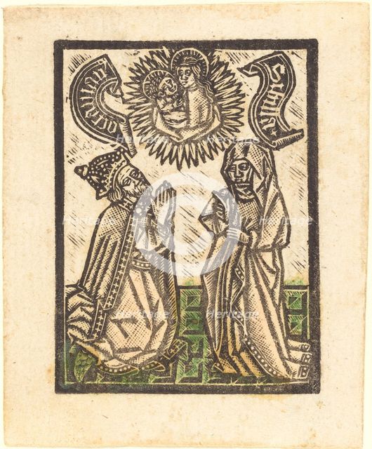 Emperor Octavian and the Sibyl, c. 1480. Creator: Workshop of the Master of the Aachen Madonna.