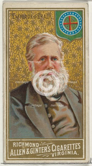 Emperor of Brazil, from World's Sovereigns series (N34) for Allen & Ginter Cigarettes, 1889., 1889. Creator: Allen & Ginter.