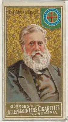 Emperor of Brazil, from World's Sovereigns series (N34) for Allen & Ginter Cigarettes, 1889., 1889. Creator: Allen & Ginter