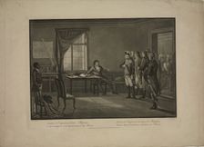 Emperor Paul I condescending to visit Kosciusko in the prison. Artist: Gaugain, Thomas (1756-1810)
