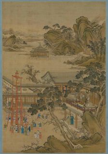 Emperor Qianlong Celebrate Lantern Festival , First half of the 18th cent.. Creator: Castiglione, Giuseppe (1688-1766)