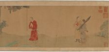 Emperor Shi Le Reverencing a Buddhist Monk, 1368-1644. Creator: Unknown