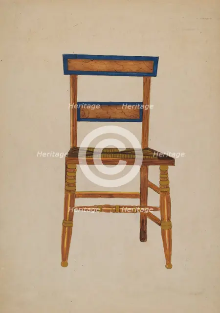 Empire Chair (American), c. 1940. Creator: Genevieve Sherlock.