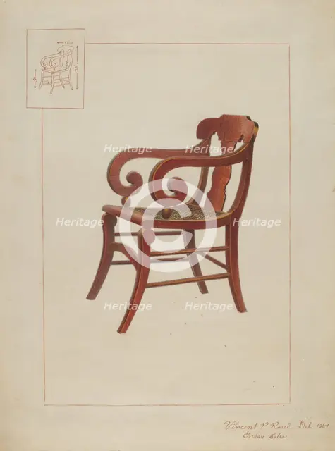 Empire Chair, c. 1937. Creator: Vincent P. Rosel.